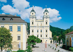 Mondesee Church in the village center